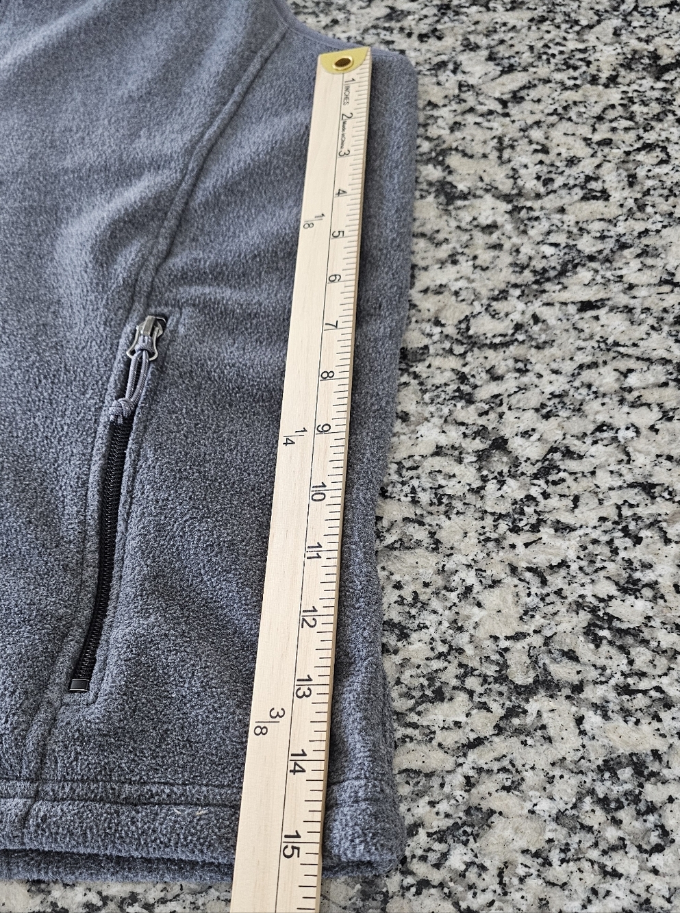 L.L.Bean Fleece Vest Men’s Large Gray Full Zip Outdoor Hiking Core Warm Layer - Picture 7 of 7
